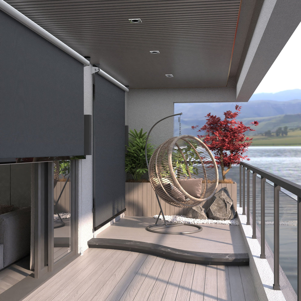Custom Plug-In Smart Motorized Outdoor Blackout Shades