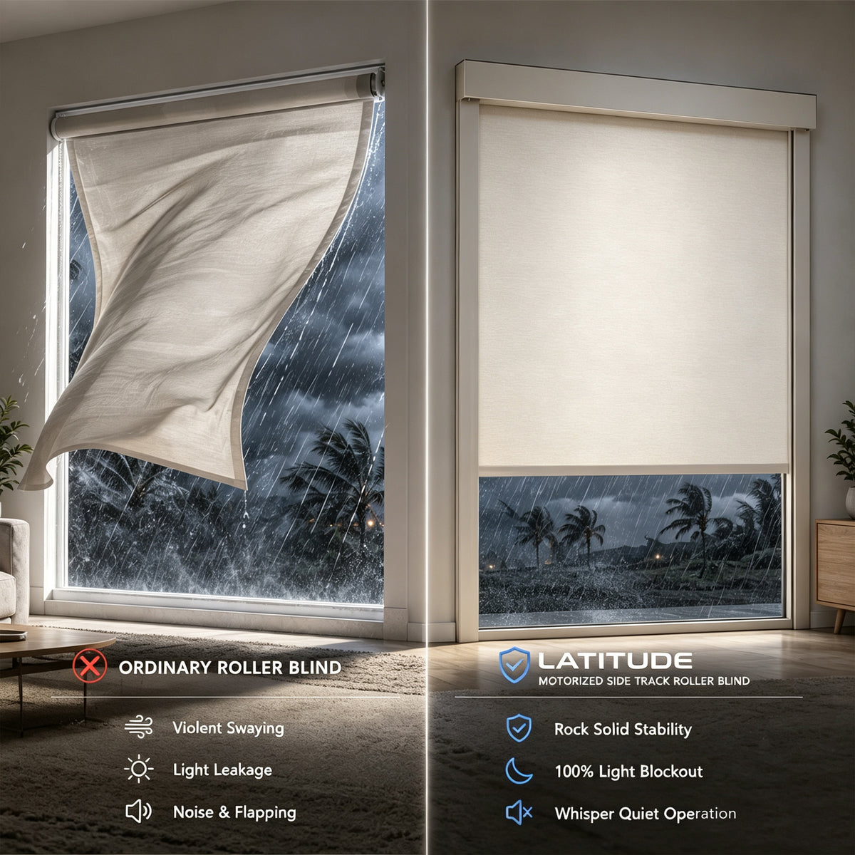 Roller blind sample, motor not included, dimensions 12 x 16 inches. - BLOSUN