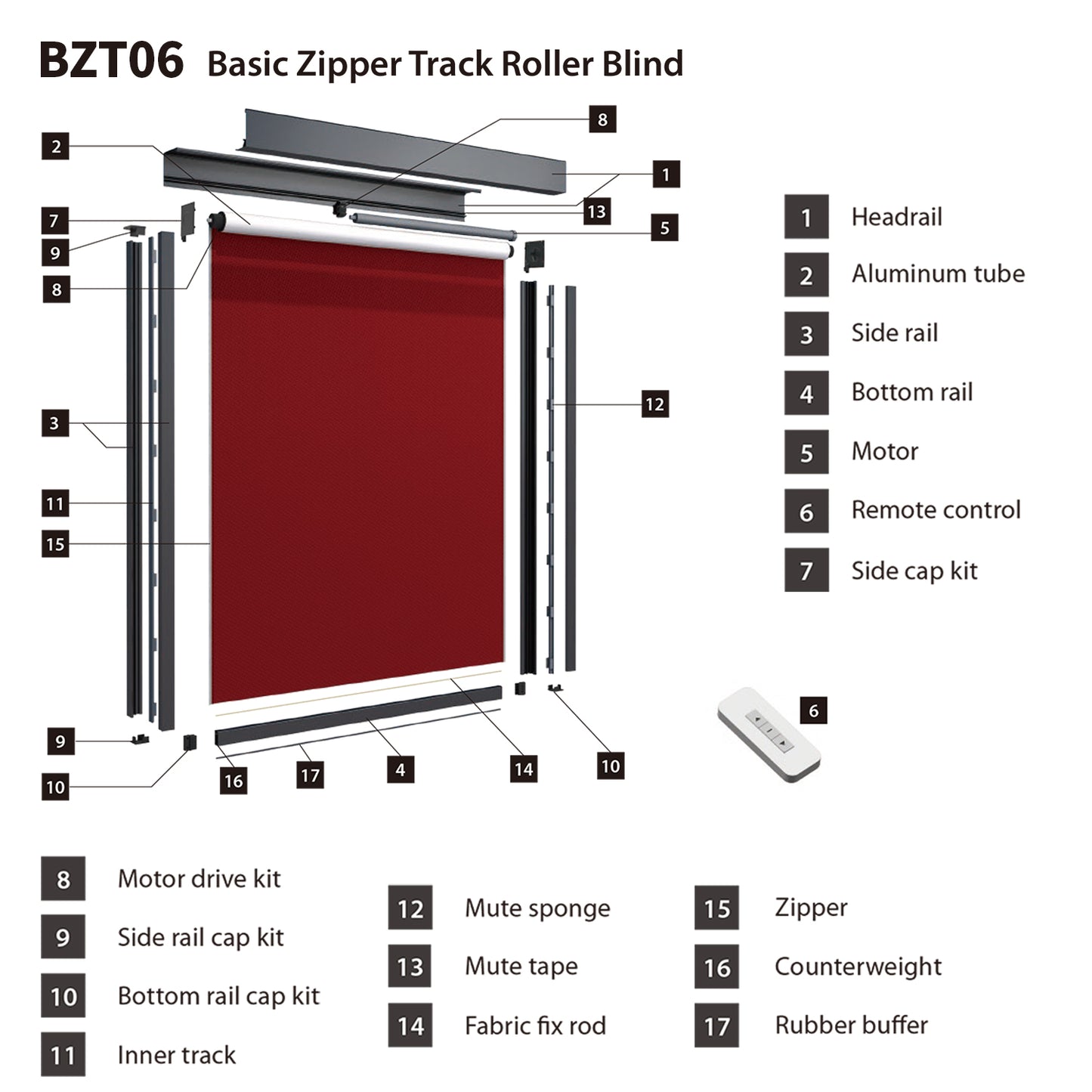 Custom Plug-In Smart Motorized Outdoor Blackout Shades for Porch & Windows, with Side Guide Rails, Adjustable Light Filtering to Total Blackout, Aluminum Frame, up to 275"W